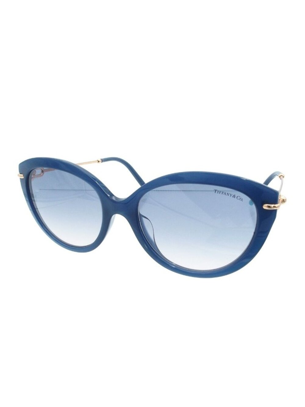 Tiffany & Co HardWear Blue Pink Gold Acetate Metal Sunglasses Eyewear